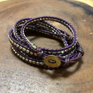 Purple Chan Luu Leather Wrap Bracelet
